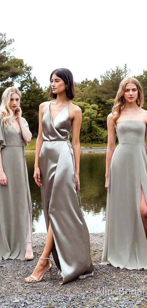 Mismatched Elegant Split Side A-line Long Bridesmaid Dress,PD3233