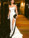 Sexy Strapless Sleeveless Side Slit Mermaid Floor Length Prom Dress, PD3689