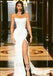 Sexy Strapless Sleeveless Side Slit Mermaid Floor Length Prom Dress, PD3689