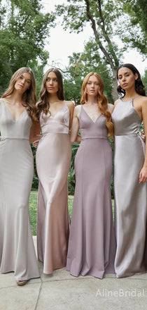 Mismatched Elegant Mermaid Long Bridesmaid Dress,PD3234