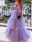 Elegant Sweetheart Spghetti Straps A-line Long Prom Dress, Evening Dress,PD3757