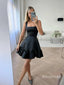 Stunning Ruched Off the shoulder Corset Top A-line  Soft Satin Short Homecoming Dress, Prom Dress, PD382250