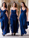 Mismatched Elegant Blue Mermaid Long Bridesmaid Dress,PD3251