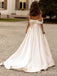 Elegant Sweatheart Off-Shoulder Strapless A-line Long Wedding Dresses,WD3063