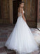 Elegant Sweatheart Spaghetti Strap A-line Long Wedding Dresses,WD3068