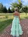 Elegant Strapless Sleeveless A-line Floor length Prom Dress, PD3718