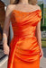 Elegant One Shoulder Strapless Beadings Mermaid Long Prom Dress, PD3732