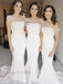 Elegant One shoulder Sleeveless A-line Long Bridesmaid Dress, PD3169