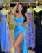 Sexy V-neck Sleeveless Side Slit Mermaid Floor Length Prom Dress, PD3642