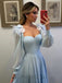 Elegant Sweetheart Long Sleeves A-line Long Prom Dress, PD3756