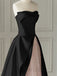 Elegant Strapless Sleeveless A-line Floor Length Prom Dress, PD3662