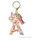 Custom Colorful Initial Keychain with Butterfly & Tassel