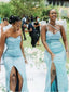 Mismatched Elegant Sweetheart Side slit Mermaid Long Bridesmaid Dress, PD3182