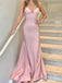 Elegant V-neck Spaghetti Strap Mermaid Long Prom Dress,Evening Dress,PD37794