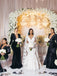 Elegant V-neck Long sleeves High Quality Sheath Long Bridesmaid Dress, PD3140