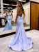 Sparkly Sequins V-neck Spaghetti Strap Mermaid Long Prom Dress,Evening Dress,PD37762