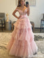 Elegant V-neck Off-Shoulder A-line Long Prom Dress,Evening Dress,PD37763