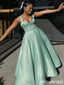 Elegant Mint Green Corset A-line Long Prom Dress, Evening Dress, PD37765