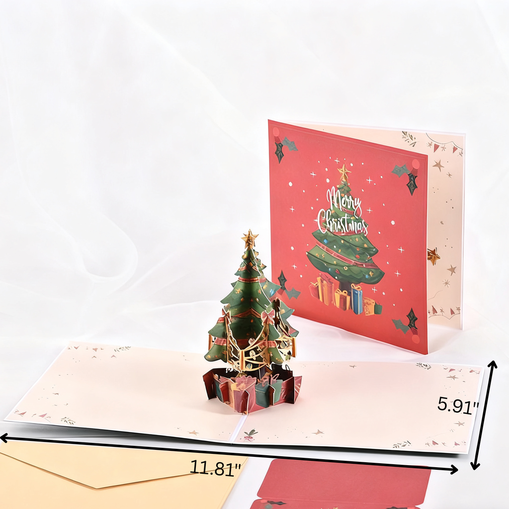 Festive 3D Christmas Pop-Up Card , Perfect for Holiday Greetings