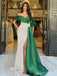 Elegant Off-Shoulder Split Side Mermaid Long Prom Dress,PD37876