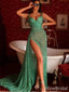 Sexy Sweatheart Spaghetti Strap Split Side Mermaid Long Prom Dress,PD37889