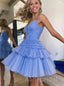 Elegant V-neck A-line Short Mini Homecoming Dress, HD3115