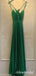 Elegant Teal Blue Satin A-line Maxi Prom Dress with Tie Back, Evening Dress, PD3823031