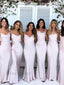 Elegant Jewel Sleeveless Mermaid Long Bridesmaid Dress, PD3189