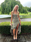 Sexy V-neck Spaghetti Strap Mermaid Long Prom Dress,PD37636