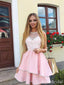 Elegant Pink Sweatheart A-line Short Mini Homecoming Dress, HD3131