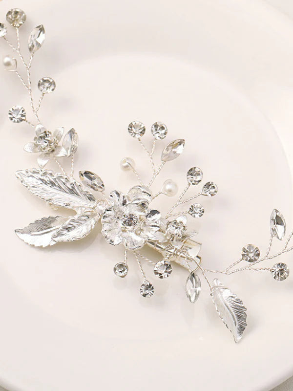 Elegant Crystal Floral Hair Clip