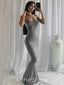 Sexy Spaghetti Strap Mermaid Long Prom Dress,PD37644