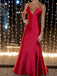 Elegant Spaghetti Straps Sleeveless A-line Floor Length Prom Dress, PD3656