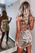 Sparkly Scoop Sleeveless Sheath Short Mini Homecoming Dress, HD3106