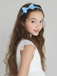 Girls Satin Bow Headband, Wedding Flower Girl Hair Accessory