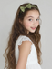 Girls Satin Bow Headband, Wedding Flower Girl Hair Accessory