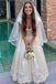 Elegant Floral Lace A-line Satin Wedding Dress with Cap Sleeves, WD3222