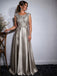 Elegant Pink Lace Appliques Bateau A-line Evening Dress, PD00021