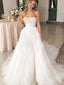 Gorgeous Strarpless A-line Tiered Tulle Wedding Dress, WD3112