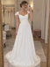 Elegant Sweetheart Cap Sleeves Corset A-line Wedding Dress, WD32234