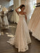 Elegant Floral Lace Off the Shoulder A-line Wedding Dress, WD3227
