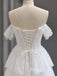 Gorgeous Off the Shoulder A-line Tiered Lace Wedding Gowns, WD32230