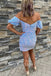 Sparkly Off shoulder Sheath Short Mini Homecoming Dress, HD3103