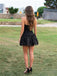 Elegant Black Butterly A-line Short Mini Homecoming Dress, HC382301