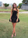 Elegant Black Butterly A-line Short Mini Homecoming Dress, HC382301