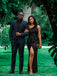 Sexy Black One Shoulder Satin Mermaid Evening  Dress, PD3139