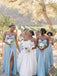 Elegant Blue Sweetheart Pleated A-line Bridesmaid Dress, PD2823085