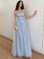Elegant Pale Blue Square A-line Prom Dress, Evening Dress, PD28231244