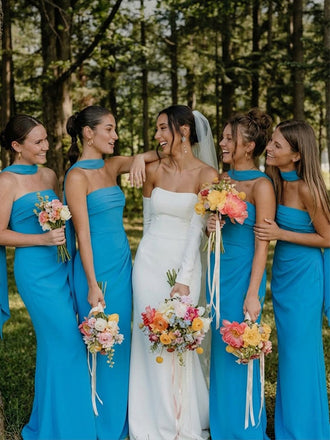 neon blue bridesmaid dresses Lucci Lu 1265 My Dress Laredo