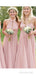Elelgant Pink Convertible Chiffon Bridesmaid Dress, Prom Dress, PD382978